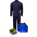 National Safety Apparel ArcGuard® KIT2CV11NGSM 12 cal/cm2 UltraSoft Arc Flash Kit with FR Coverall, SM, No Gloves KIT2CV11NGSM